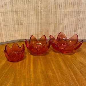 Vintage Partylite Red Candleholders